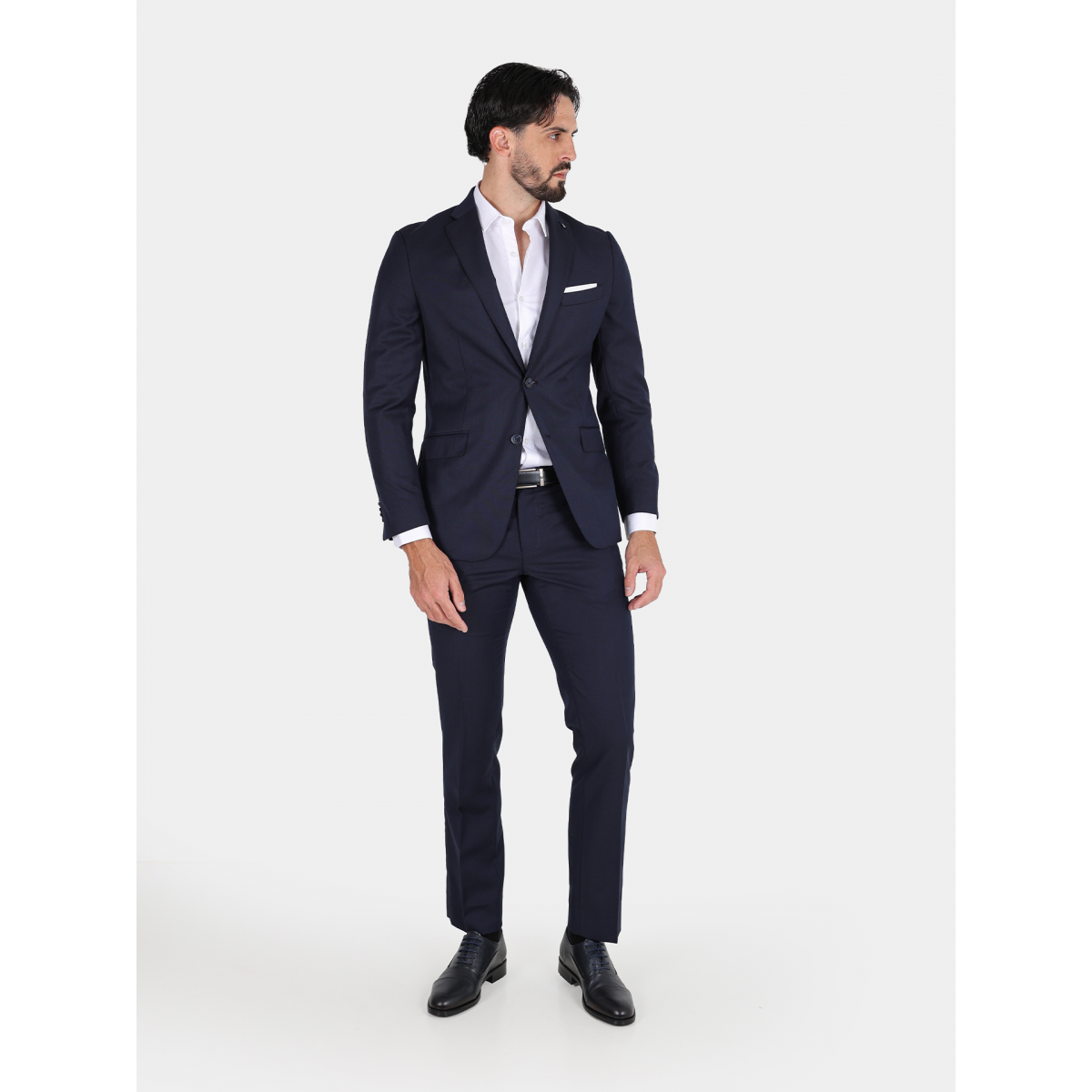 Fato de micro padrão slim fit