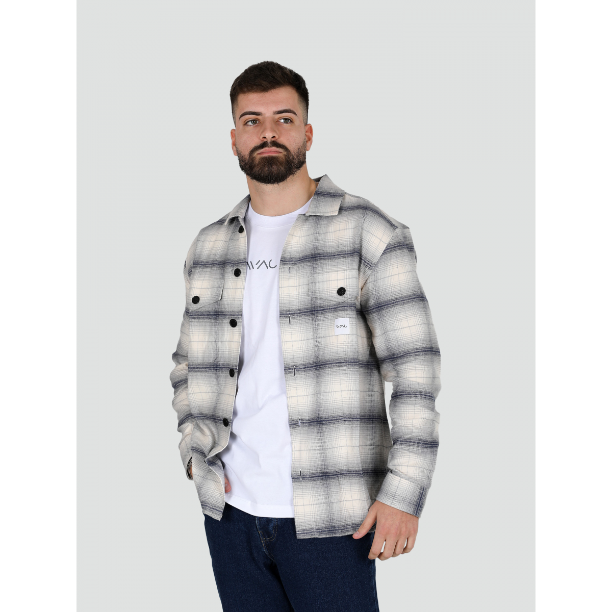 Camisa xadrez oversize WAC - CAM1014BEGE